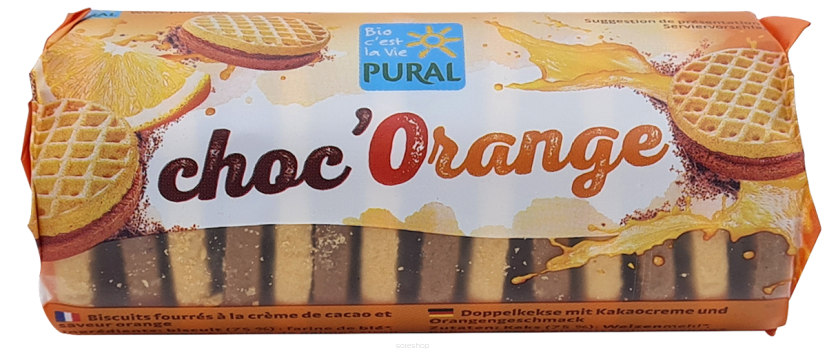 CIASTKA MARKIZY MINI Z KREMEM KAKAO - POMARAŃCZA BIO 85 g - PURAL