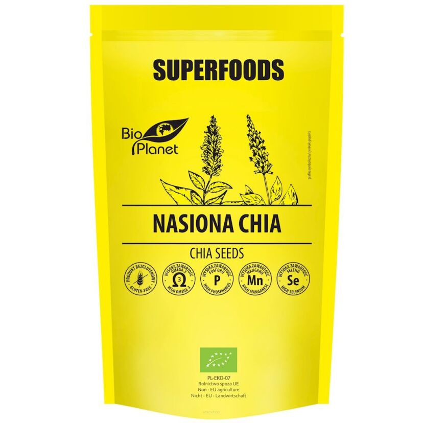 CHIA NASIONA BEZGLUTENOWE BIO 250 g - BIO PLANET SUPERFOODS