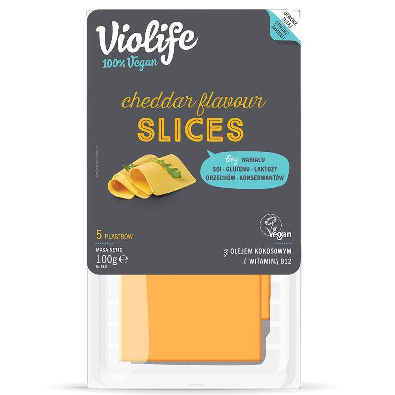 Wegański ser plastry cheddar 100g Violife