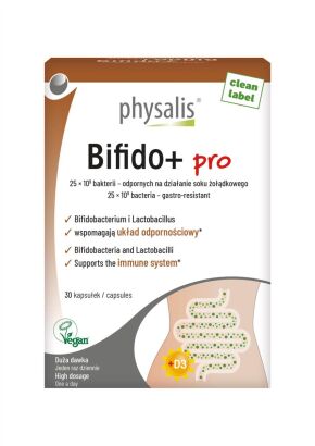 KAPSUŁKI NA ODBUDOWĘ FLORY JELIT (BIFIDO+ PRO) 30 szt. - PHYSALIS