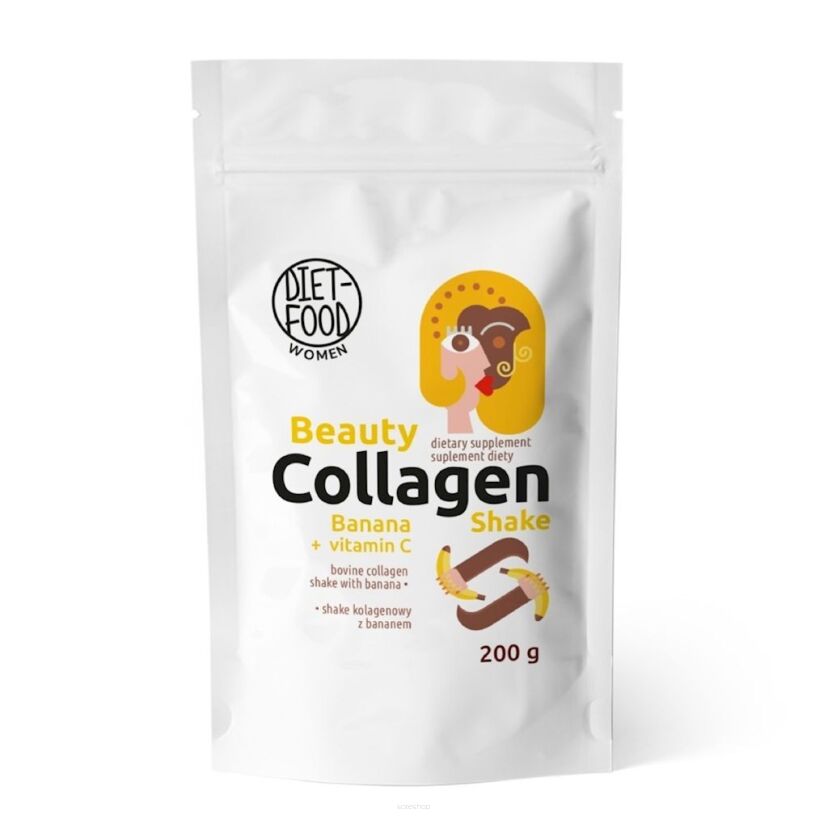 SHAKE KOLAGENOWY Z WITAMINĄ C I BANANEM 200 g - DIET FOOD