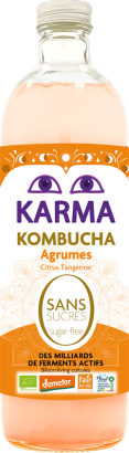 KOMBUCHA Z CYTRUSAMI BEZ CUKRU FAIR FOR LIFE DEMETER BIO 750 ml - KARMA KOMBUCHA