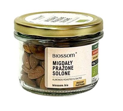 MIGDAŁY PRAŻONE I SOLONE BIO 120 g - BIOSSOM