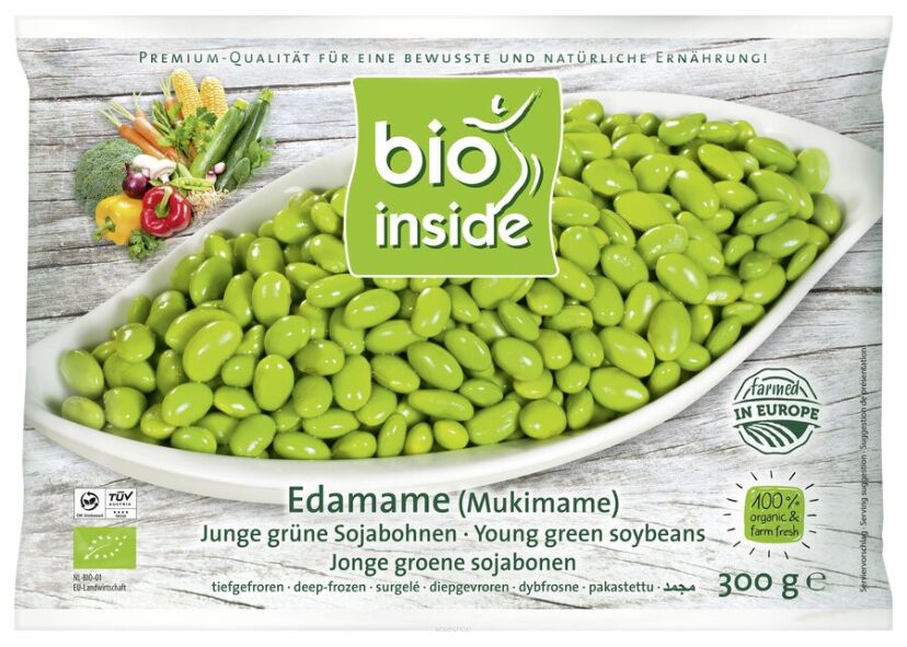 SOJA EDAMAME ŁUSKANA MROŻONA BEZGLUTENOWA BIO 300 g - BIO INSIDE
