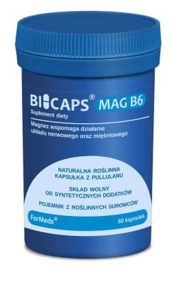 BICAPS MAG B6 Suplement Diety Magnez z witaminą C 60 kaps. - Formeds