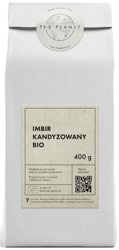 IMBIR KANDYZOWANY BIO 400 g - THE PLANET