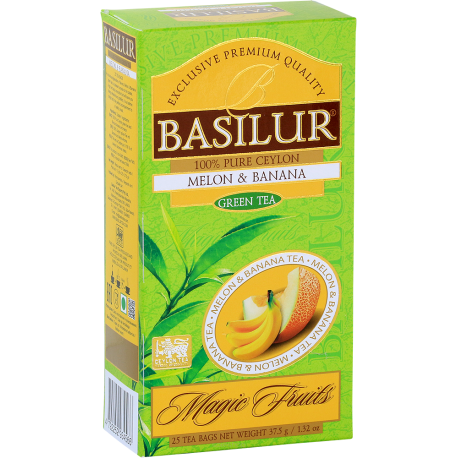 Herbata zielona MELON & BANANA saszetki 25x1,5g - Basilur