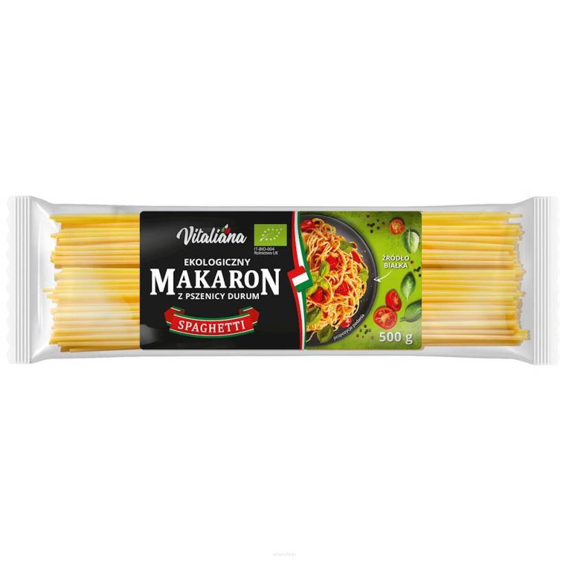 MAKARON (Z PSZENICY DURUM) SPAGHETTI BIO 500 g- VITALIANA