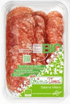 SALAMI MILANO PLASTRY BEZGLUTENOWE BIO 70 g - PRIMAVERA