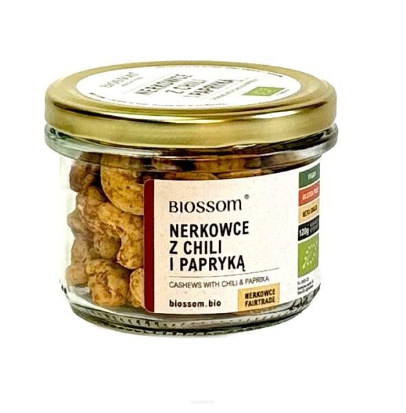 ORZECHY NERKOWCA Z CHILI I PAPRYKĄ BIO 120 g - BIOSSOM