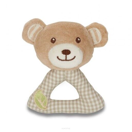 Bawełniana grzechotka miś od 0m-ca (11.4cm) fsc & gots