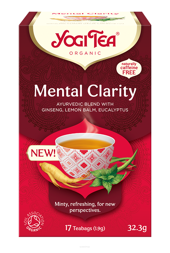 HERBATKA AJURWEDYJSKA JASNOŚĆ UMYSŁU (MENTAL CLARITY) BIO (17 x 1,9 g) 32,3 g - YOGI TEA