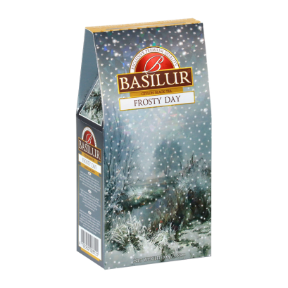 Herbata Czarna Cejlońska z dodatkami FROSTY DAY stożek 100g - Basilur