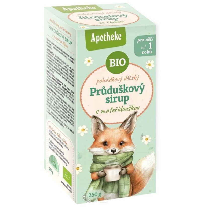 SYROP DLA DZIECI Z TYMIANKU I DZIKIEJ RÓŻY OD 1 ROKU BIO 250 g - APOTHEKE