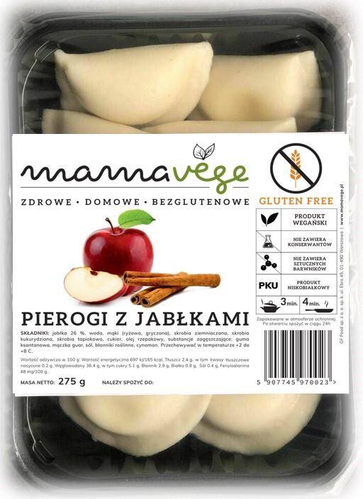 Pierogi z jabłkami  i cynamonem BEZGL 275 g