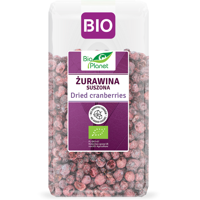 ŻURAWINA SUSZONA NIESŁODZONA BIO 100 g - BIO PLANET