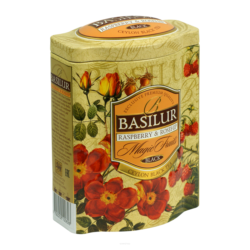 Herbata czarna RASPBERRY & ROSEHIP w puszce 100g - Basilur