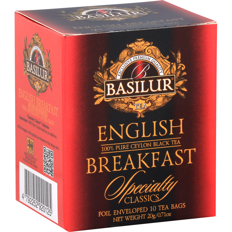 Harbata czarna bez dodatków ENGLISH BREAKFAST w saszet. 10x2g - Basilur