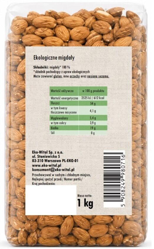 Migdały BIO 1 kg