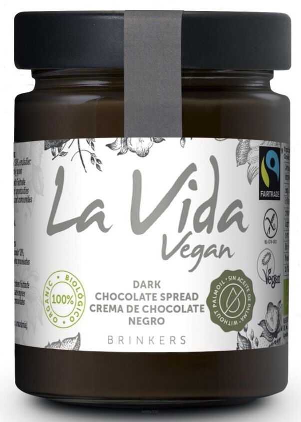 KREM Z CIEMNEJ CZEKOLADY BEZGLUTENOWY FAIR TRADE BIO 270 g - LA VIDA