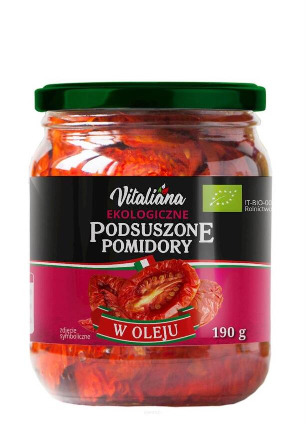 POMIDORY PODSUSZONE W OLEJU BIO 190 g - VITALIANA