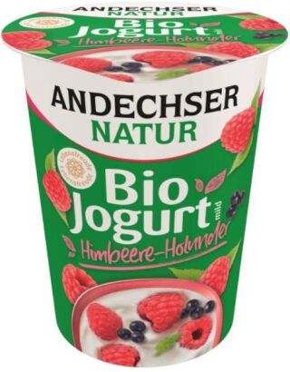 Jogurt malina-czarny bez 3,8% tł. BIO 400 g